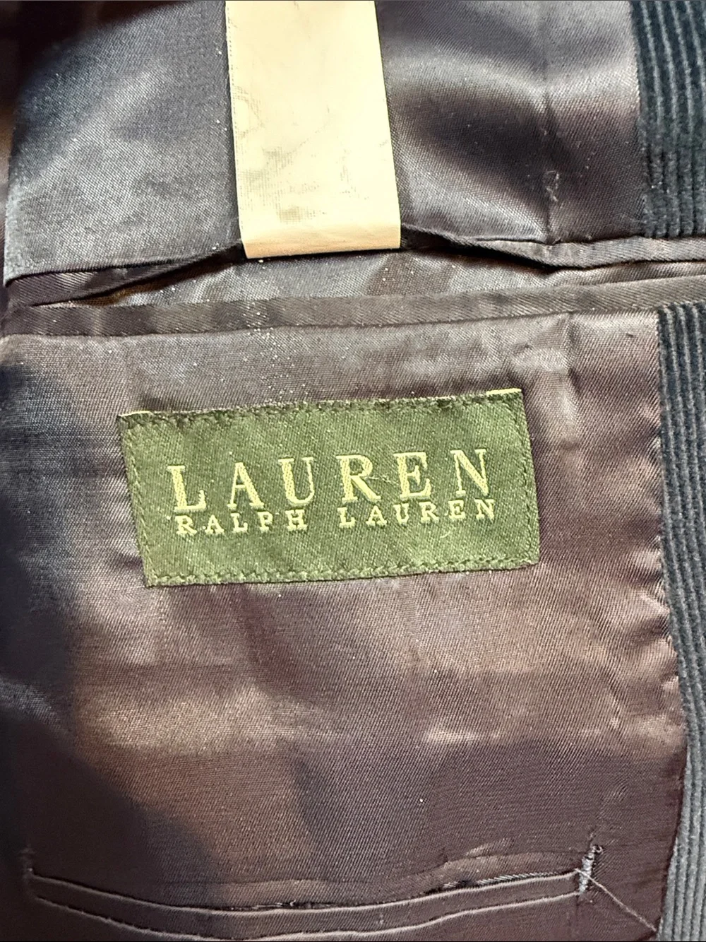 Vintage 90s Lauren Ralph Lauren Corduroy Blazer Navy Gold Buttons Vintage